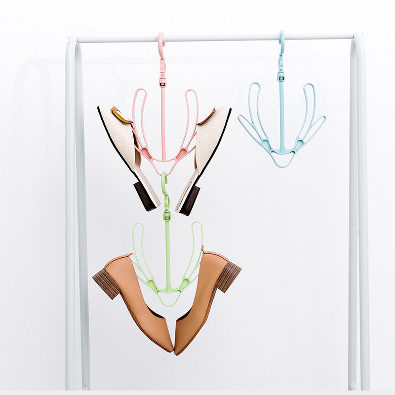 创意防风晒鞋架宿舍阳台挂鞋子神器可旋转双挂钩小型晾晒衣架鞋挂