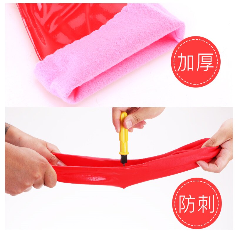冬天加肥加大洗衣服手套夹棉厨房洗碗菜家务加绒加厚保暖冬季男性