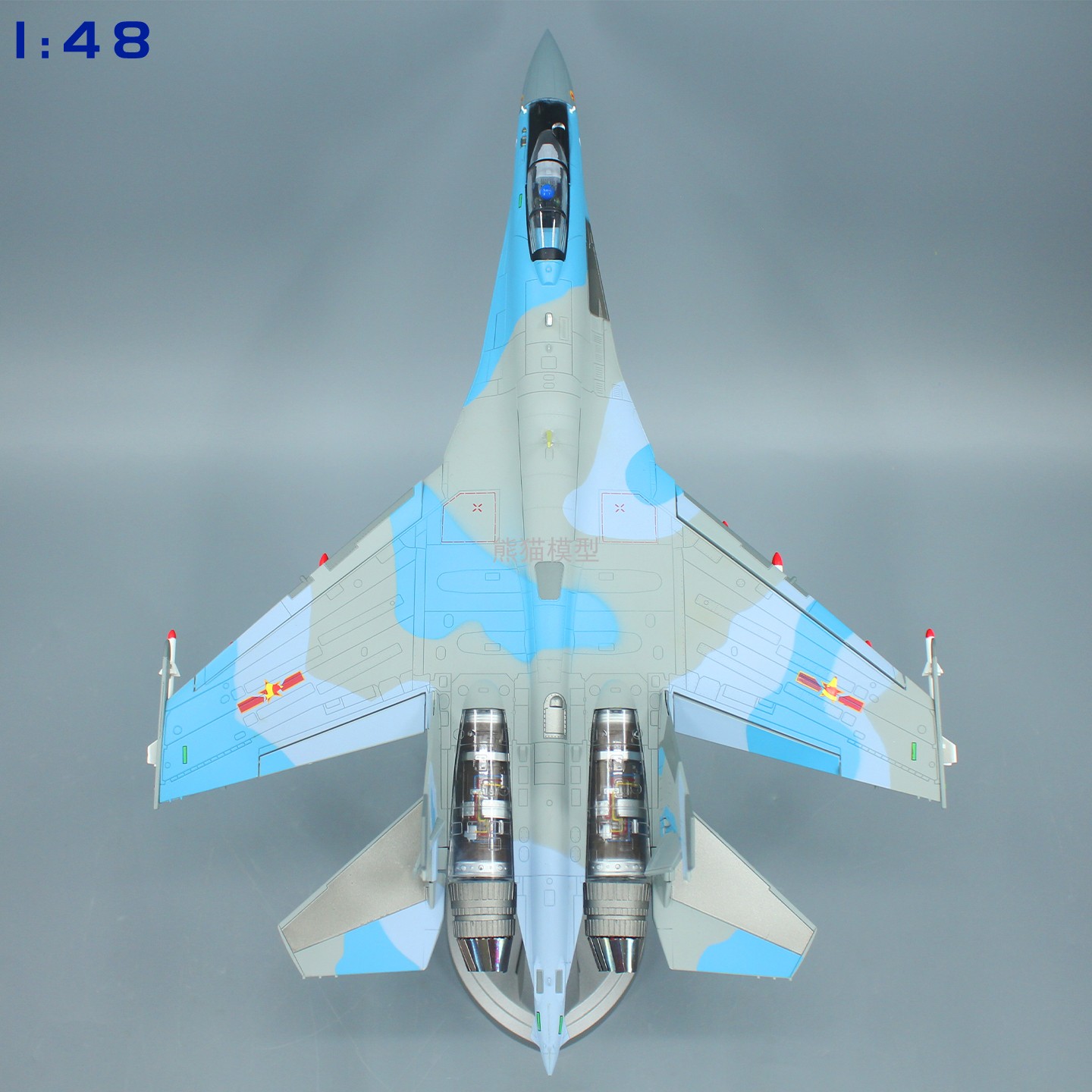 1:48苏35战斗机su35合金仿真飞机模型珠海航展定制收藏送礼摆件 - 图2
