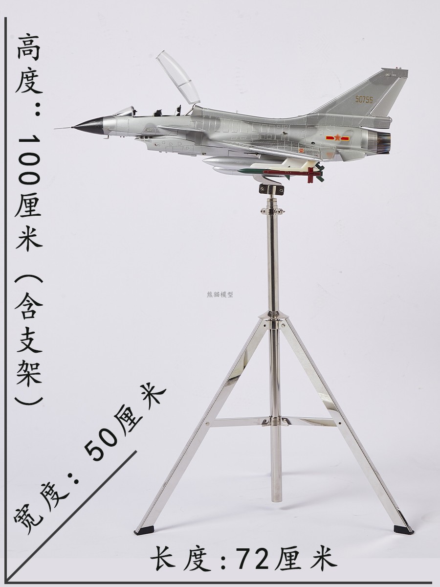 1：22 72厘米歼十飞机模型 J10歼10战斗机仿真摆件收藏退伍礼品 - 图0