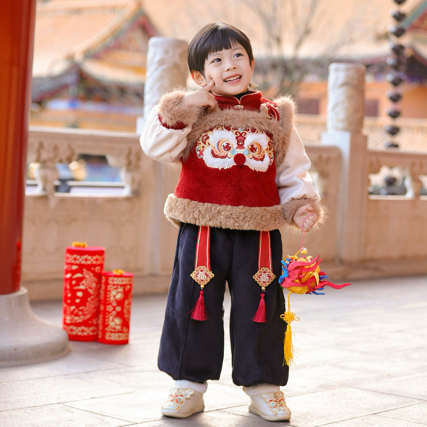 汉服男童冬款套装马年喜庆过年2026儿童古装儿童男宝宝拜年服,淘宝优惠券,粉丝福利购,淘宝优惠卷