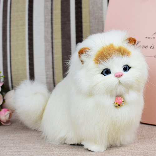 仿真猫咪毛绒玩具会叫猫咪假猫模型公仔玩偶儿童生日礼物猫摆件 - 图1