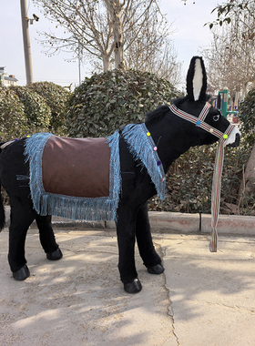 大型仿真毛驴场景布置道具驴肉店火锅店摆件门市摆件一比一动物