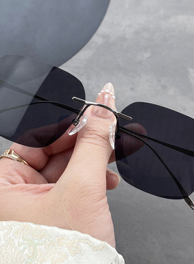 无框墨镜纯钛超轻可配近视度数潮