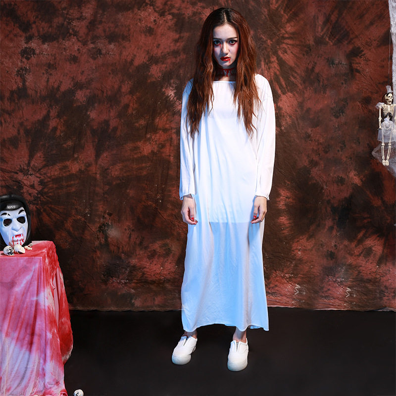 万圣节演出服装cosplay贞子女鬼鬼屋鬼节装扮服饰红色白色假发,淘宝优惠券,粉丝福利购,淘宝优惠卷