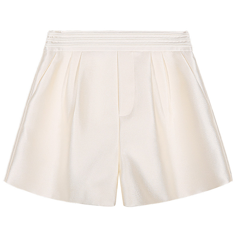 落落狷介裤子女2025新款小个子设计感短裤夏季阔腿裤松紧腰休闲裤,淘宝优惠券,粉丝福利购,淘宝优惠卷