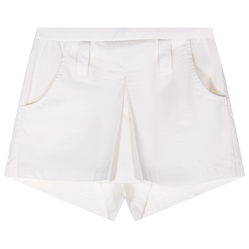 落落狷介 白色裤裙女2024春夏新款设计感小众短裤小个子短款裤子