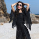 Blouse chiffon ໄຫຼສະຫມໍ່າສະເຫມີທີ່ສາມາດໄດ້ຮັບການ worn ໃນຫຼາຍວິທີ