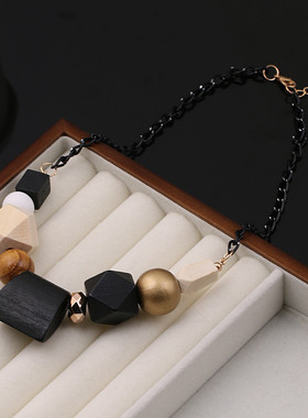 夏天小众设计夸张欧美大气毛衣链