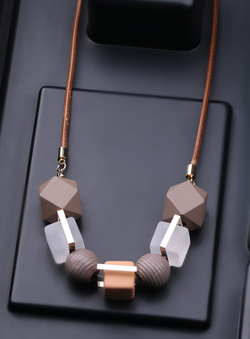 秋冬衬衫衣服配饰项链女