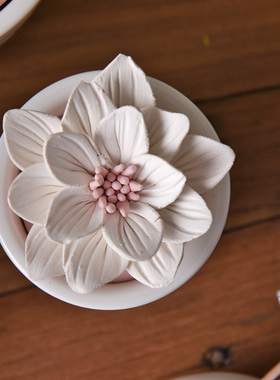 仿真多肉无火香薰精油书房摆件