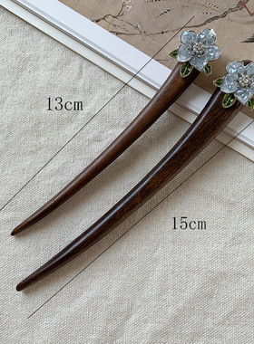 新中式简约日常古风花朵流苏盘发