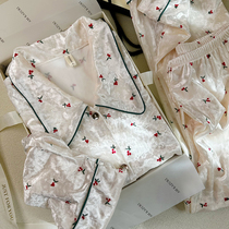 LISA TAYLOR SNOW DAY FILLIN HOME FOREIGN AIR WEAR HITCH ~ GOLD VELVET PRINTED LONG SLEEVE PYJAMAS WOMAN AUTUMN AND WINTER