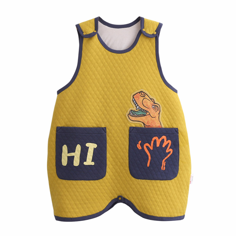 呼西贝秋冬暖气房背心婴儿马甲睡袋宝宝保暖款睡前穿无袖春秋四季