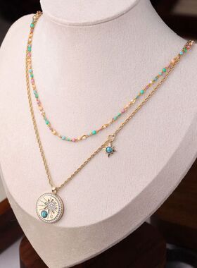 适合春夏的彩色项链~单戴叠戴ok