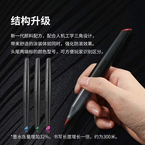 迪斯派水性马克笔 高达模型基础色荧光色上色笔 补漆马克笔 MK-01 - 图0