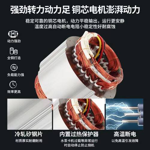 大元潜水泵220V家用小型滴灌抽水机高扬程380v三相农用灌溉污水泵 - 图1