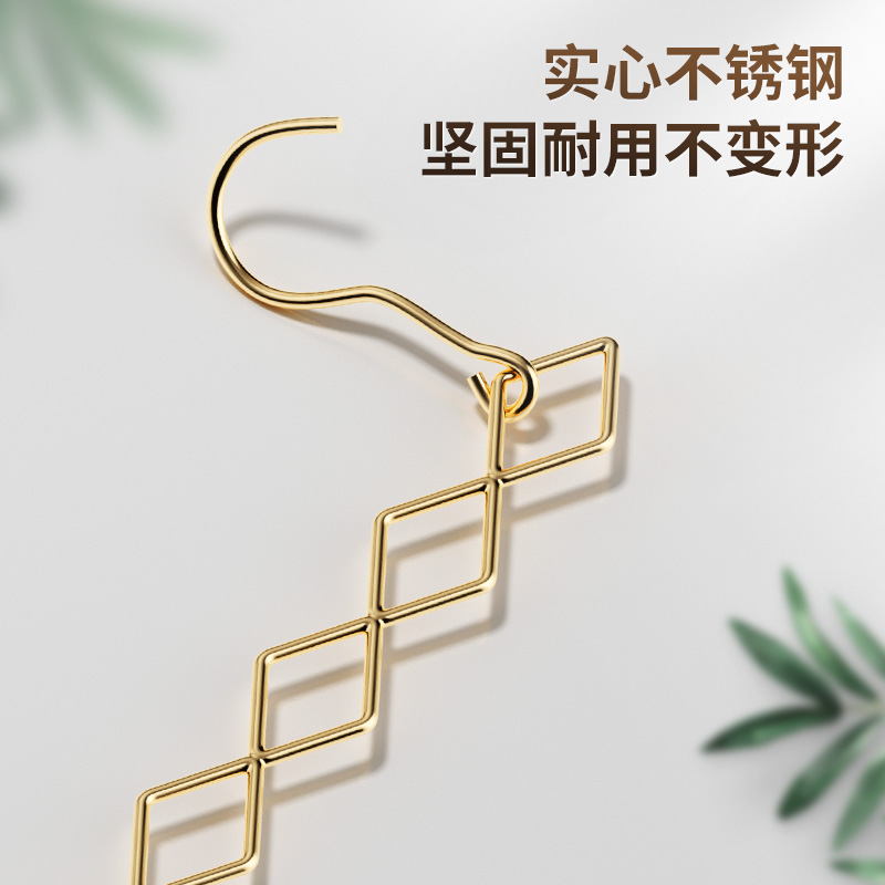 多功能多层衣架不锈钢折叠挂衣架家用整理衣柜收纳神器晾衣架防风 - 图2