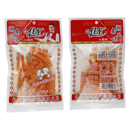 佳龙辣条小面筋整箱透明老包装18克360包辣片童年零食 - 图3