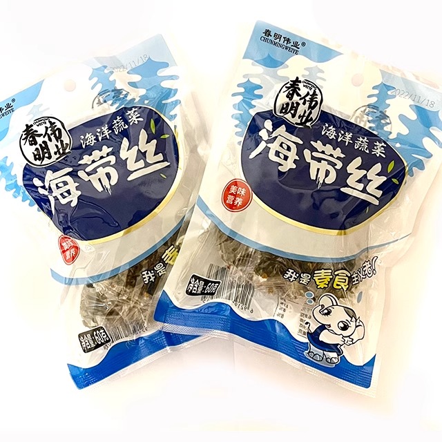 青岛春明干海带丝开袋即食海带香辣海带丝儿时味道3袋5袋10袋包邮 - 图3