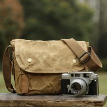 (Elephant Small Station) Beeswax Canvas Retro Photography Bag Single Shoulder Camera Bag Liner Containing Digital Microuni Professional