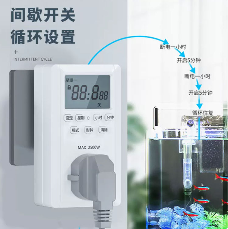 植物补光灯生长灯定时开关插座智能定时器品益3C认证原装优质-图1