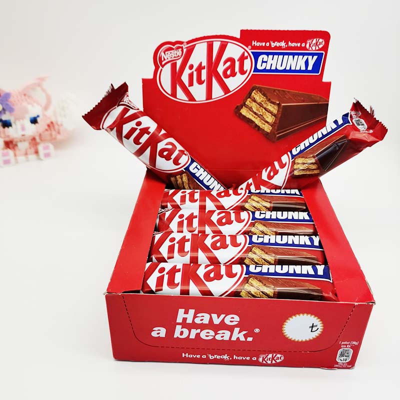 现货10个包邮Nestle KitKat Chunky Chocolate Bars 38g*12pcs-图1