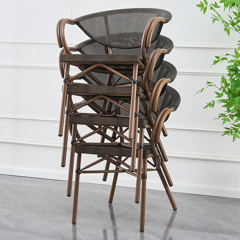户外餐椅庭院凳单椅休闲露天藤编花园藤椅咖啡奶茶店室外阳台椅子,淘宝优惠券,粉丝福利购,淘宝优惠卷