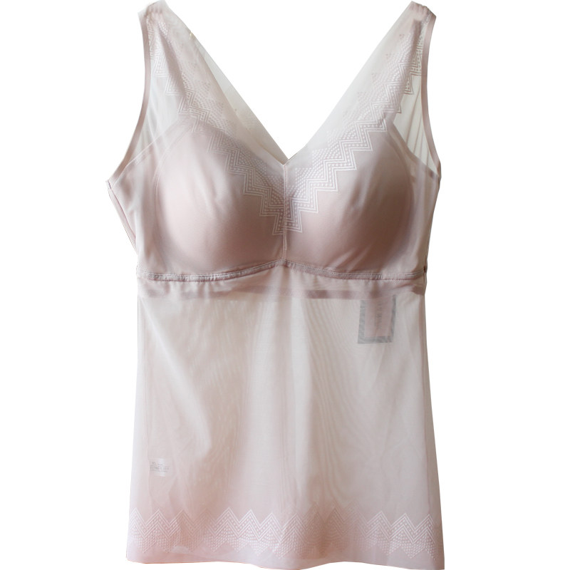 香月明美春夏女超薄网纱带胸垫一体美背内衣无痕吊带微压束身背心,淘宝优惠券,粉丝福利购,淘宝优惠卷