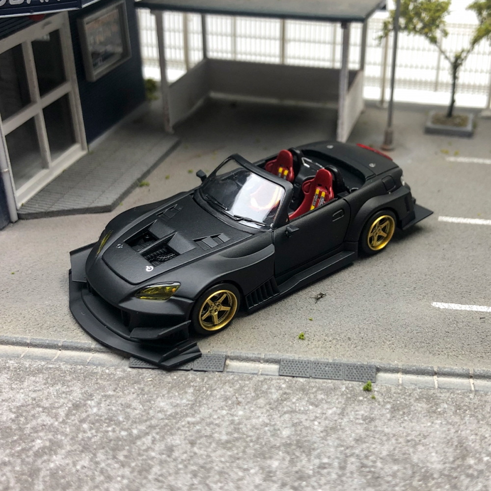 MicroTurbo1:64本田S2000开盖AP1JS RACCING仿真汽车模型收藏-图3