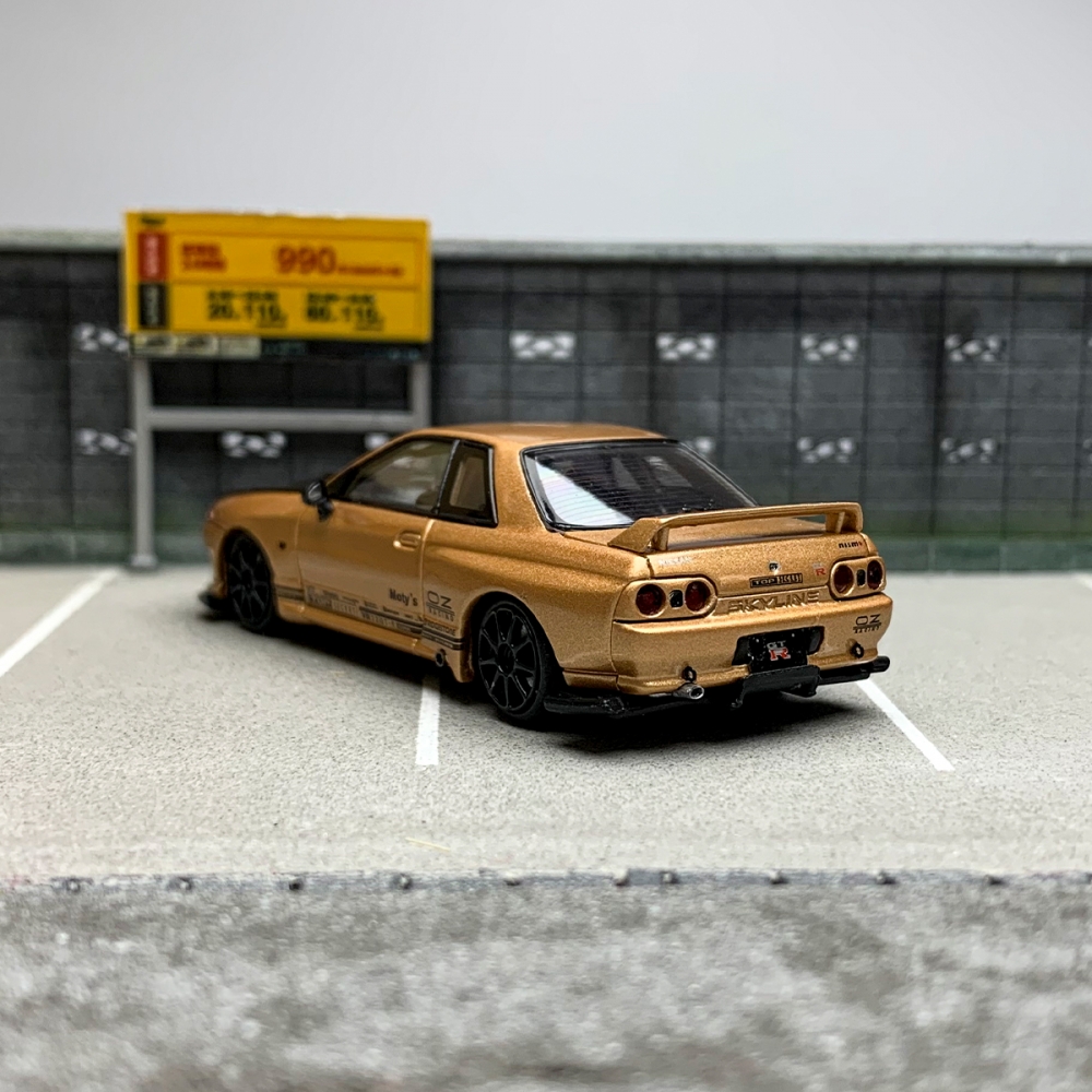 FH 1:64 尼桑SkylineGT-RR32 Top Secret VR32开盖合金汽车模型 - 图1