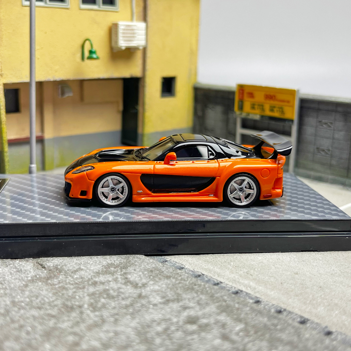 YM Model 1:64房车跑车Veilside模型RX7改装RX-7适用于马自达FD3S - 图1