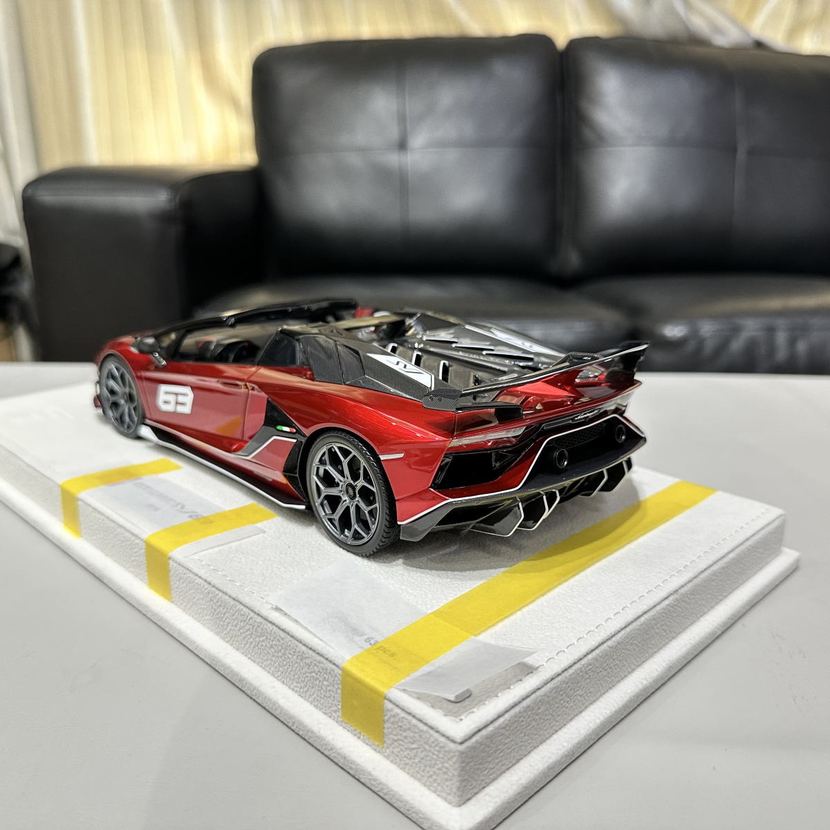 make up 1:18兰博基尼SVJ 63号 aventador大牛敞篷树脂车模-图2