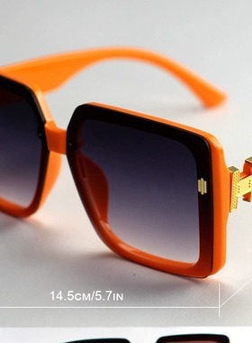 脸小的别买橙色H家大框方形太阳