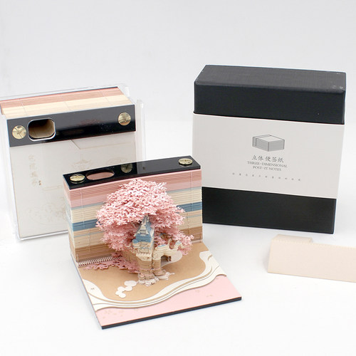 3D立体纸雕便签纸diy手撕霍格沃兹城堡艺术摆件创意生日礼物礼盒 - 图3