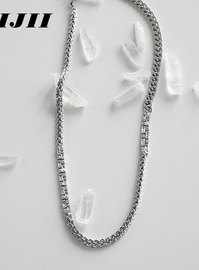 白糖锆石蛇骨链镶嵌小众