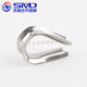 Sumeda 304 stainless steel ring chicken heart ring sheath wire rope triangle ring protective cover triangle ring boast