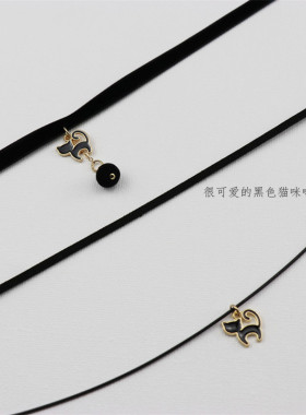 choker猫咪原创青春风项圈锁骨链