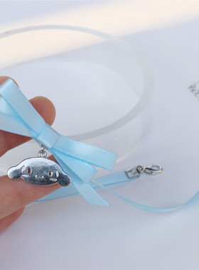 洛丽塔少女甜美BABY蓝蝴蝶结项圈