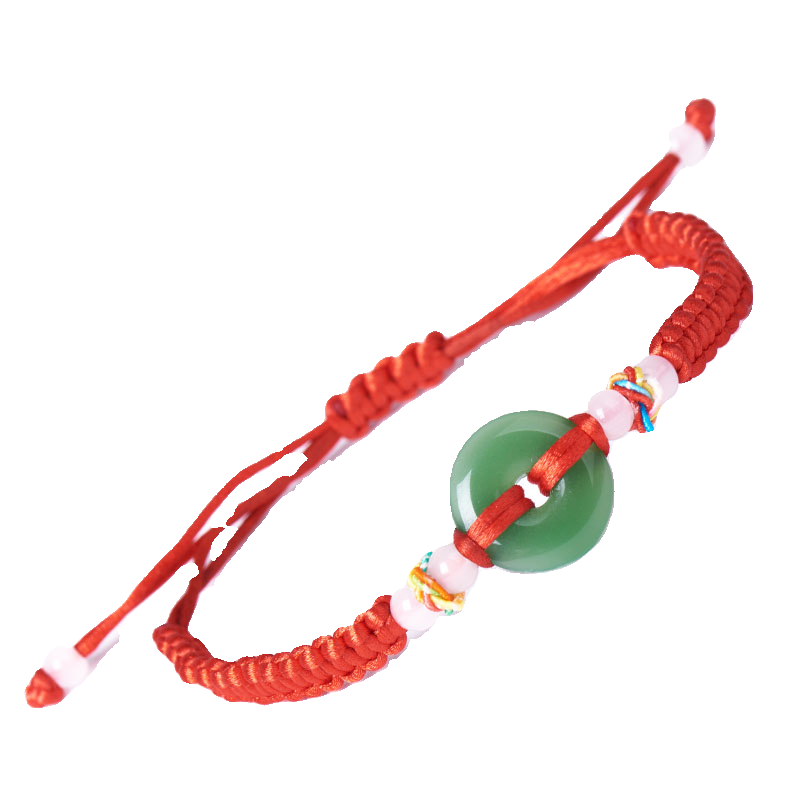 平安扣红绳手链手工编织玉石平安扣手链,淘宝优惠券,粉丝福利购,淘宝优惠卷