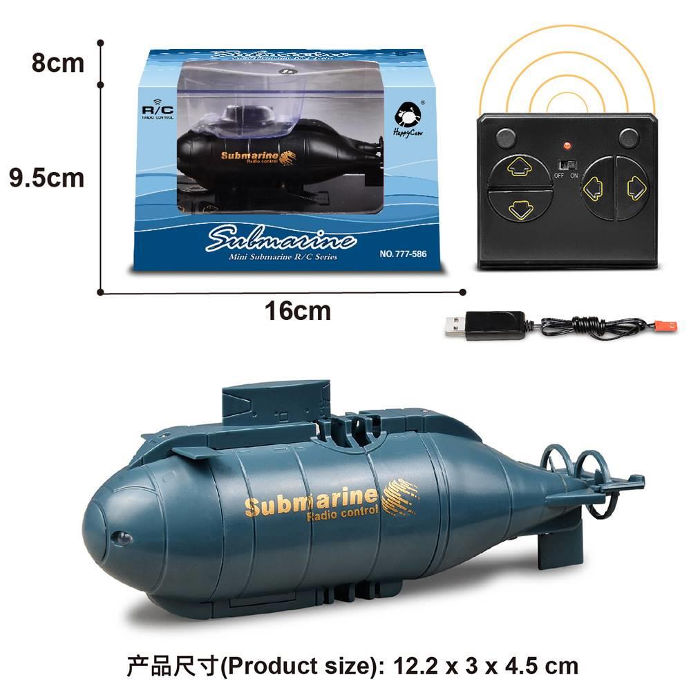 金光遥控潜艇迷你遥控船水下潜水艇模型儿童玩具夏季777-586-图0