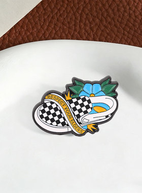 夏日清爽金属小花徽章胸针饰品