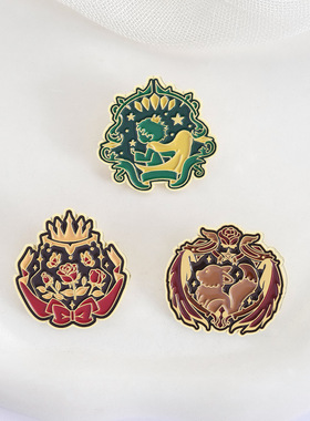 可爱卡通童话合金徽章胸针饰品