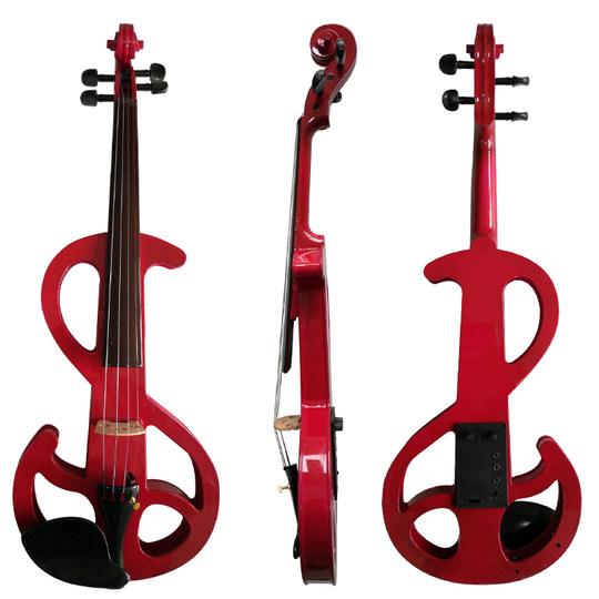 清仓甩卖 高档白色电子电声小提琴专业舞台表演庆典初学实木彩色