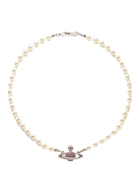 MINI BAS RELIEFCHOKER珍珠水钻项链 VIVIENNEWESTWOOD西太后土星