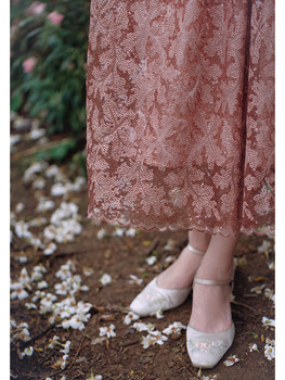 Pillow Dream Village Alice Retro Sequin Embroidered Exquisite Palace High Waist Suspender Dress Summer ສິນຄ້າໃຫມ່ສໍາລັບແມ່ຍິງ