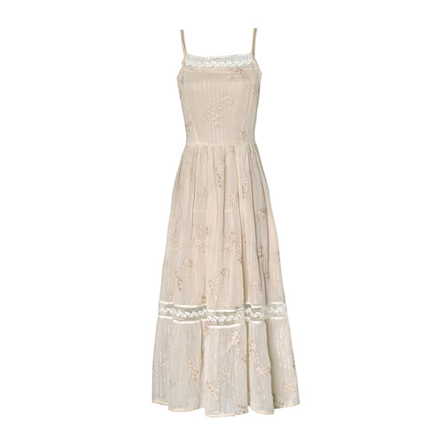 枕梦村庄 寻寻觅觅 下单前注意文字提醒 复古文艺绣花连衣裙 - 图3