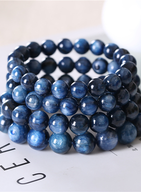 高品质蓝晶石手链女单圈