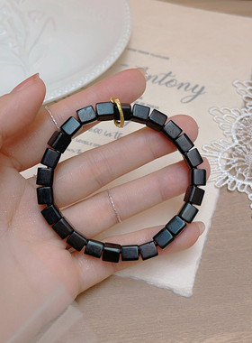 方糖黑檀木手串天然复古民族风盘玩男女生跑环高级感个性情侣手链