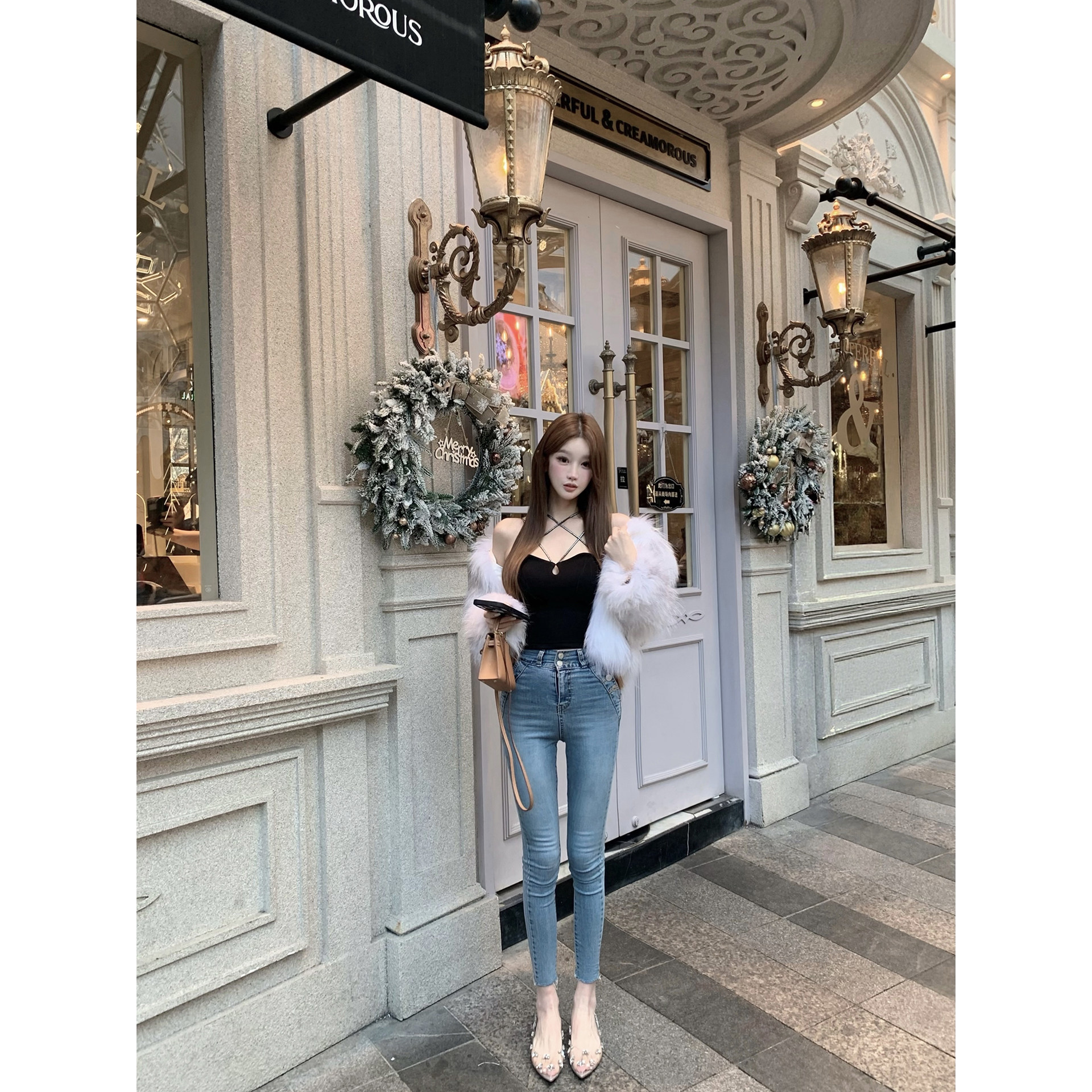 JOEY 【爱欲】谁穿谁美 挂脖背心上衣交叉胸垫艺术生内搭小吊带女,淘宝优惠券,粉丝福利购,淘宝优惠卷